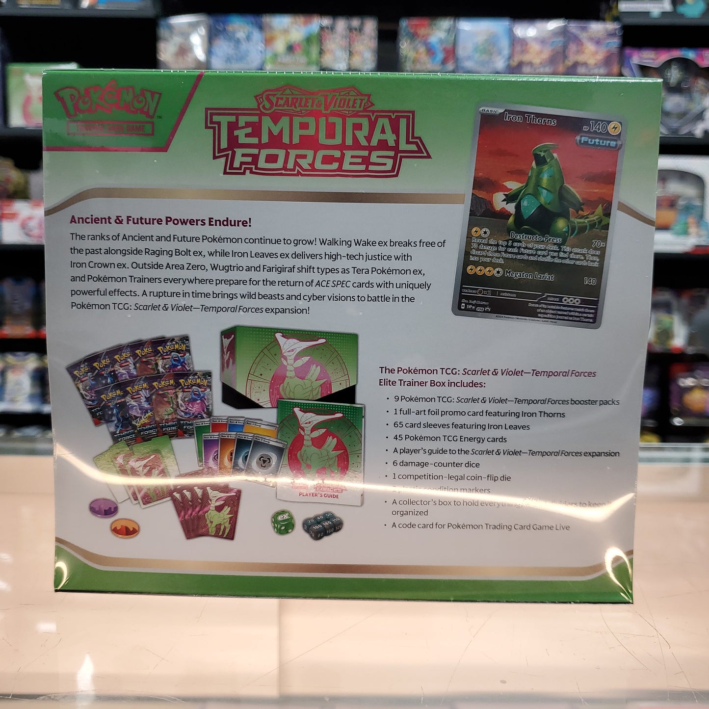 Pokemon:Scarlet & Violet: Temporal Forces - Elite Trainer Box (Iron Leaves)
