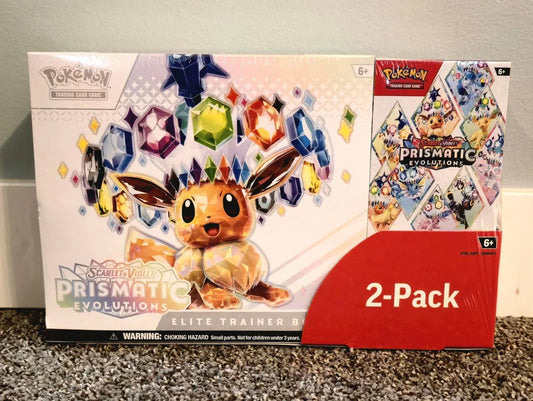 Pokemon:Scarlet & Violet Pristmatic Evolutions Elite Trainer Box + Booster Costco Bundle