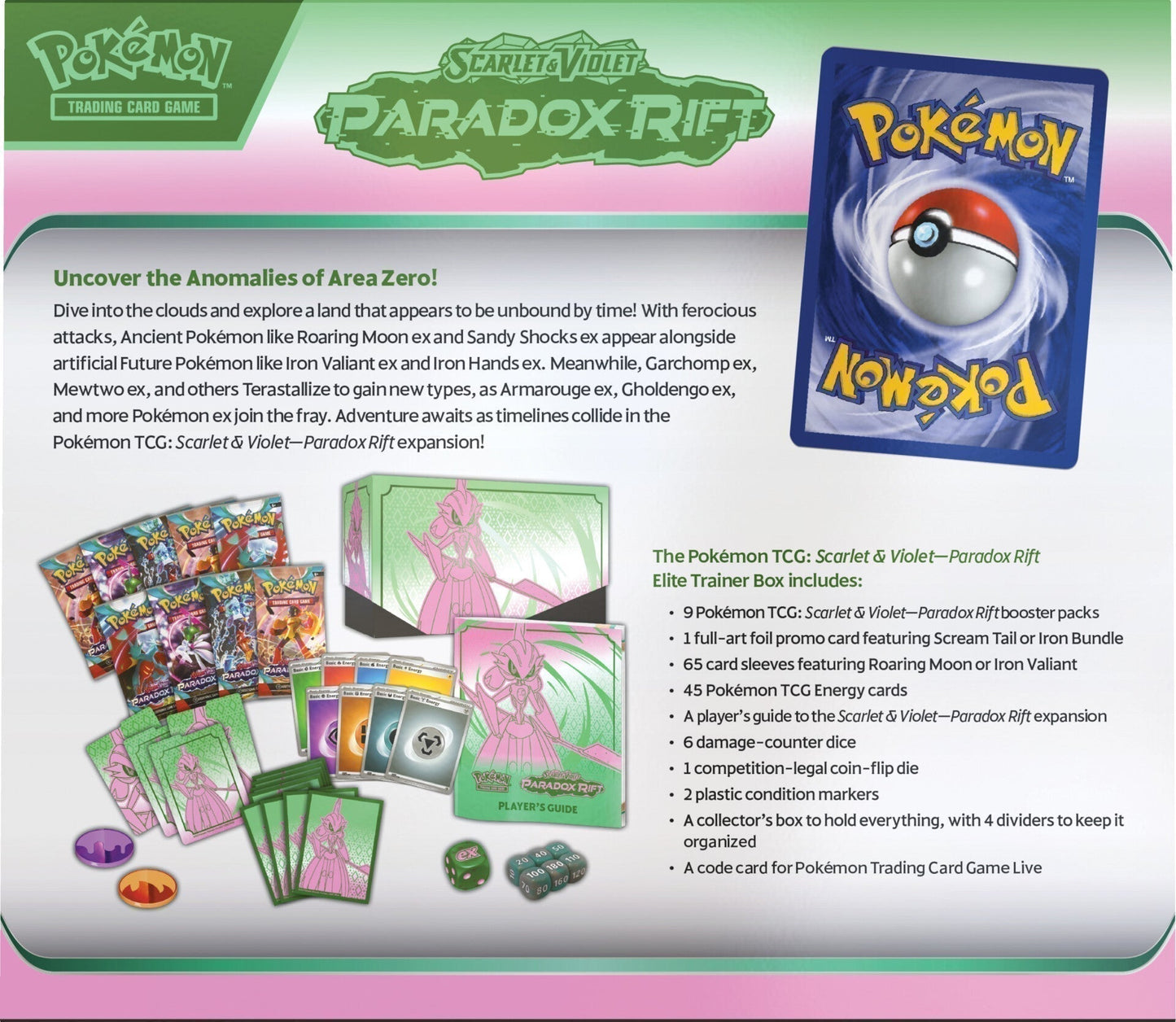 Pokemon:Scarlet & Violet: Paradox Rift - Elite Trainer Box (Iron Valiant)