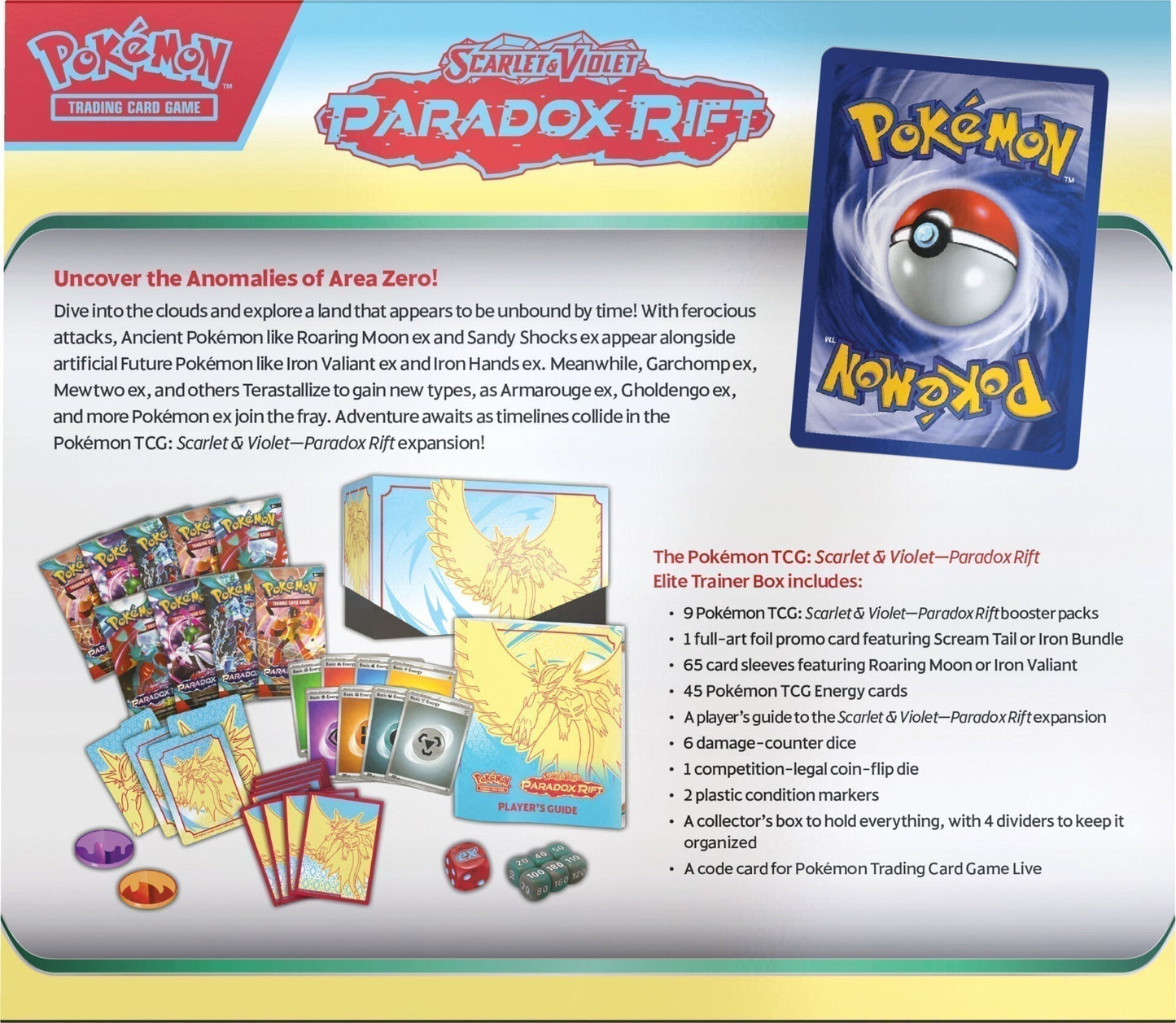 Pokemon:Scarlet & Violet: Paradox Rift - Elite Trainer Box (Roaring Moon)