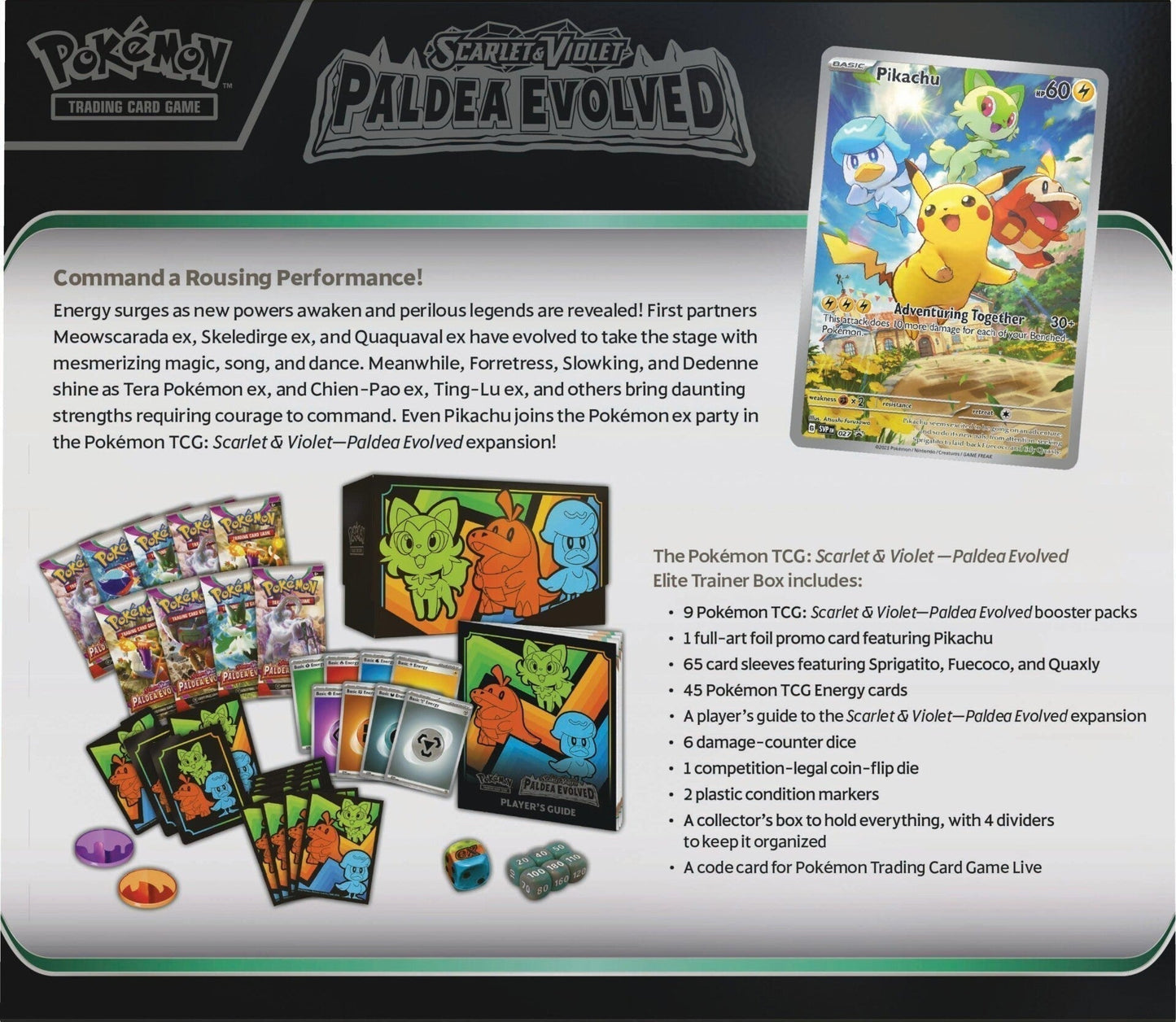 Pokemon:Scarlet & Violet: Paldea Evolved - Elite Trainer Box